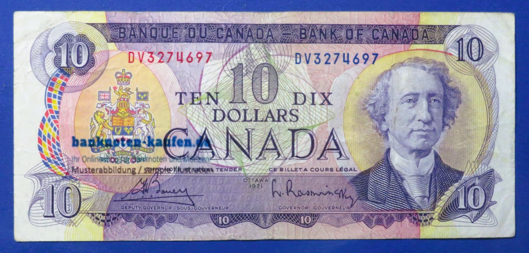 Canada, 10 Dollars, 1971, circulated (USED / VF), P-88b