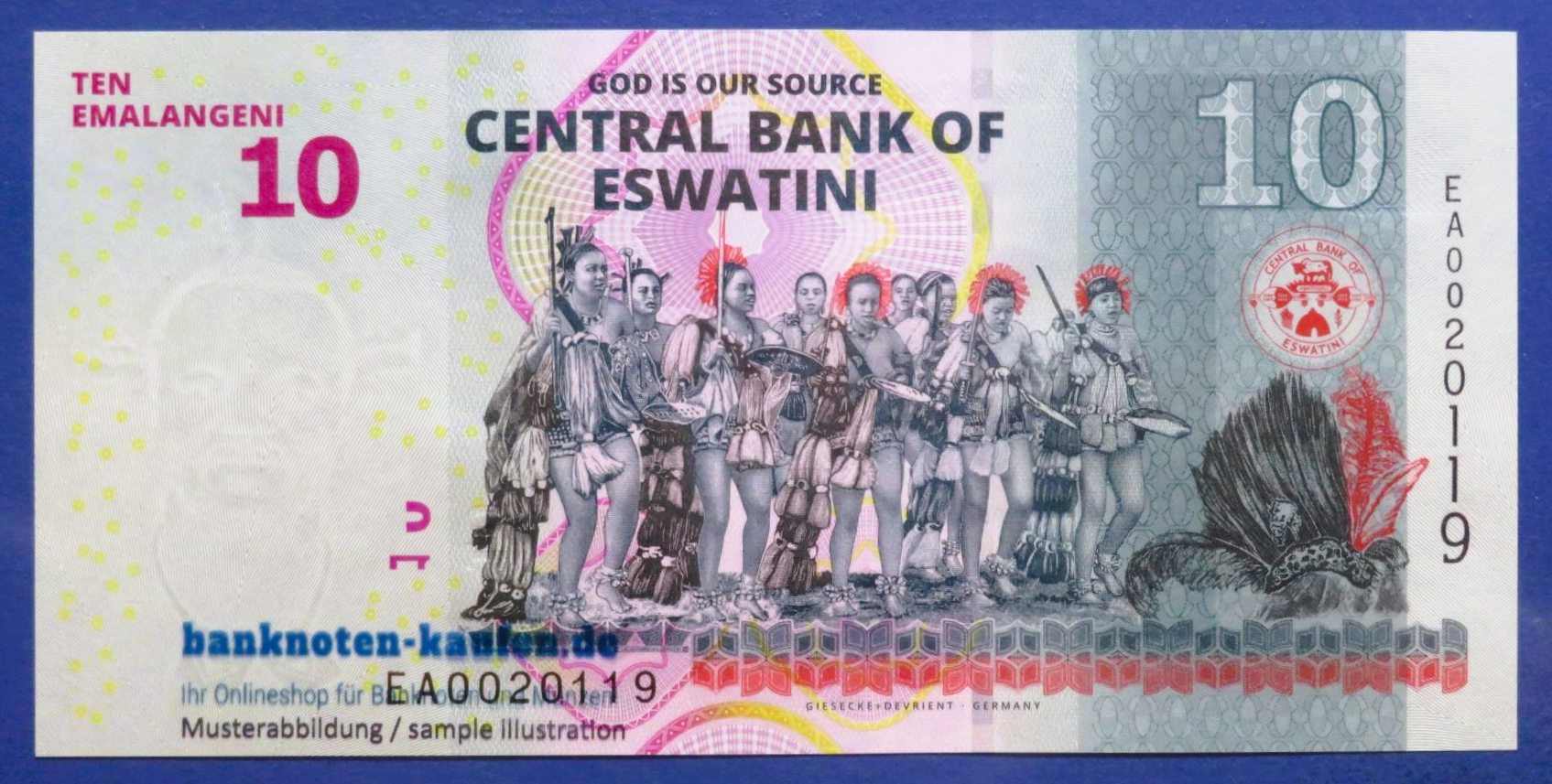 Eswatini, 10 Emalangeni, 2024, kassenfrisch (UNC), P-44A