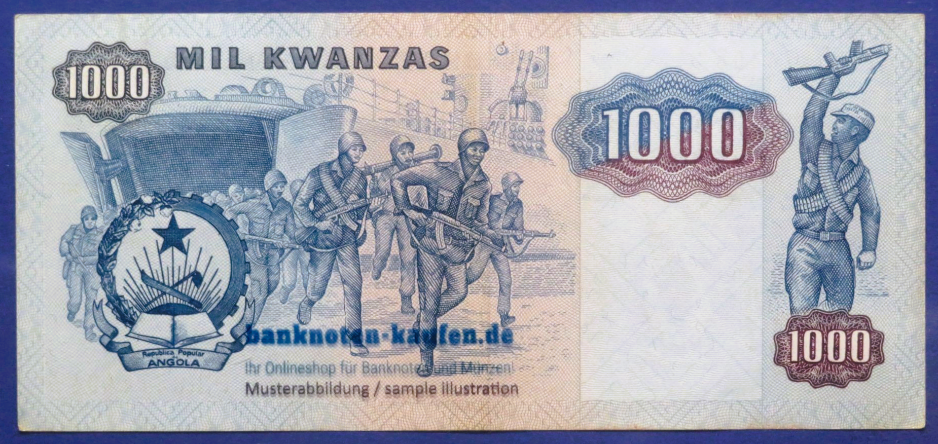 Angola, 1.000 Kwanzas, 1987, gebraucht (USED/ XF), P-121b