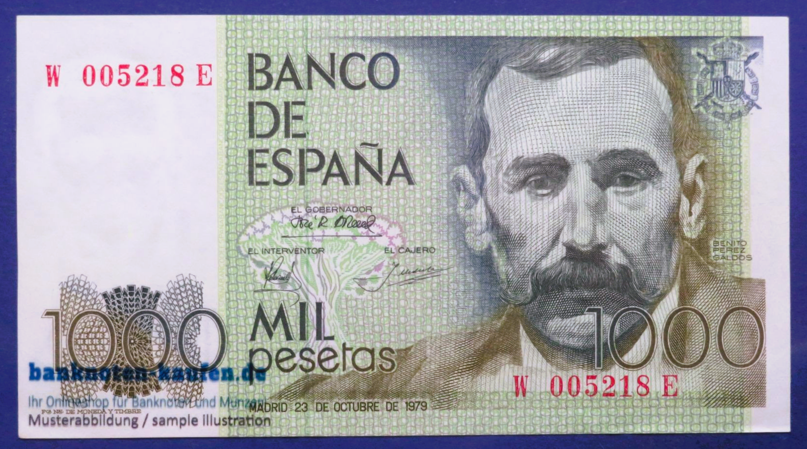 Spain - 1,000 Pesetas, 1979, extremely fine (XF+), P-158