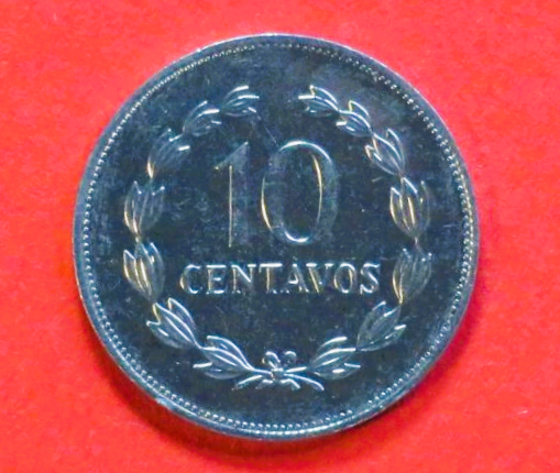 El Salvador: 10 Centavos, 1987, gebraucht (used / vz), # 45