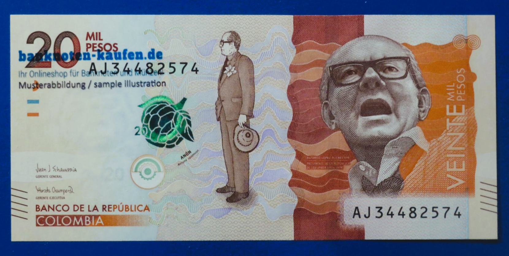 Colombia - 20,000 Pesos, 2018, uncirculated (UNC), P-461