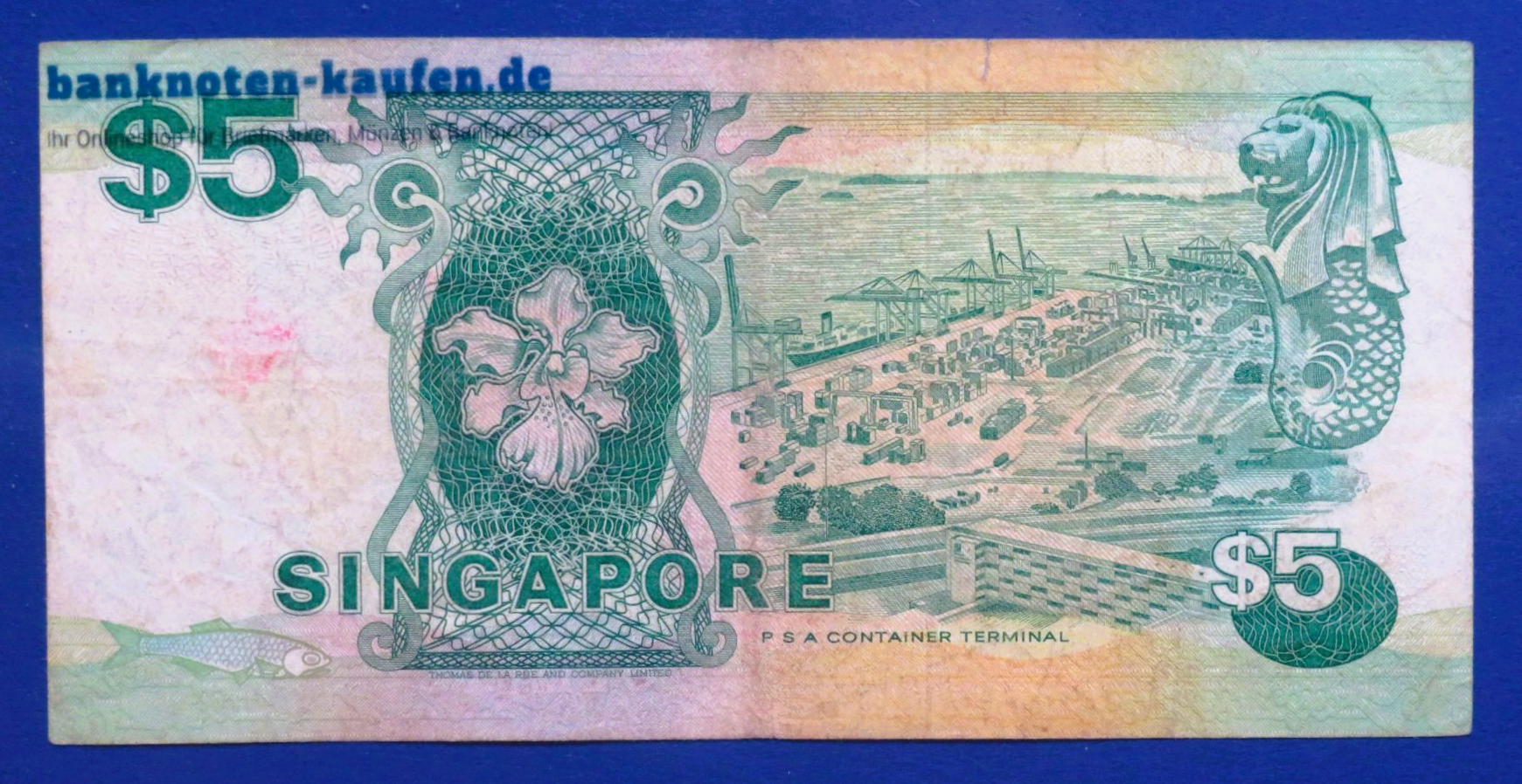 Singapore, 5 Dollars, 1989ND, circulated (USED / F), P-19
