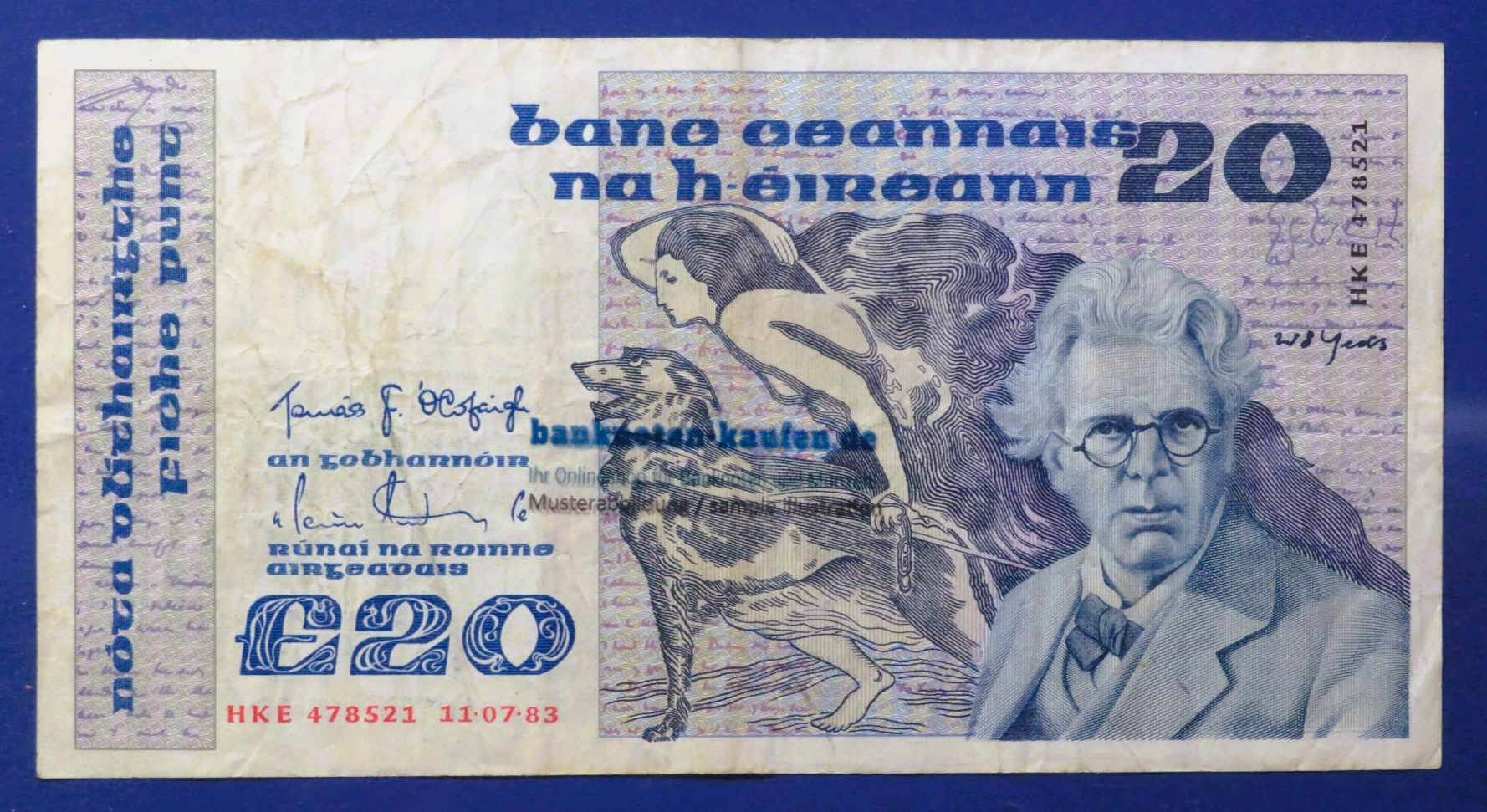 Ireland, 20 Pounds, 1983, circulated (USED / VF-), P-73b