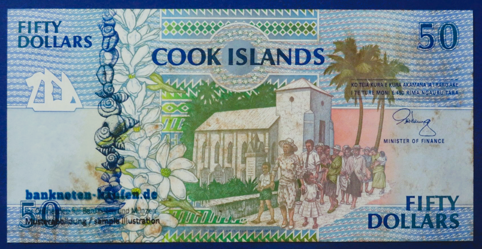Cook Islands, 50 Dollars, 1992ND, about uncirculated (AU), P-10