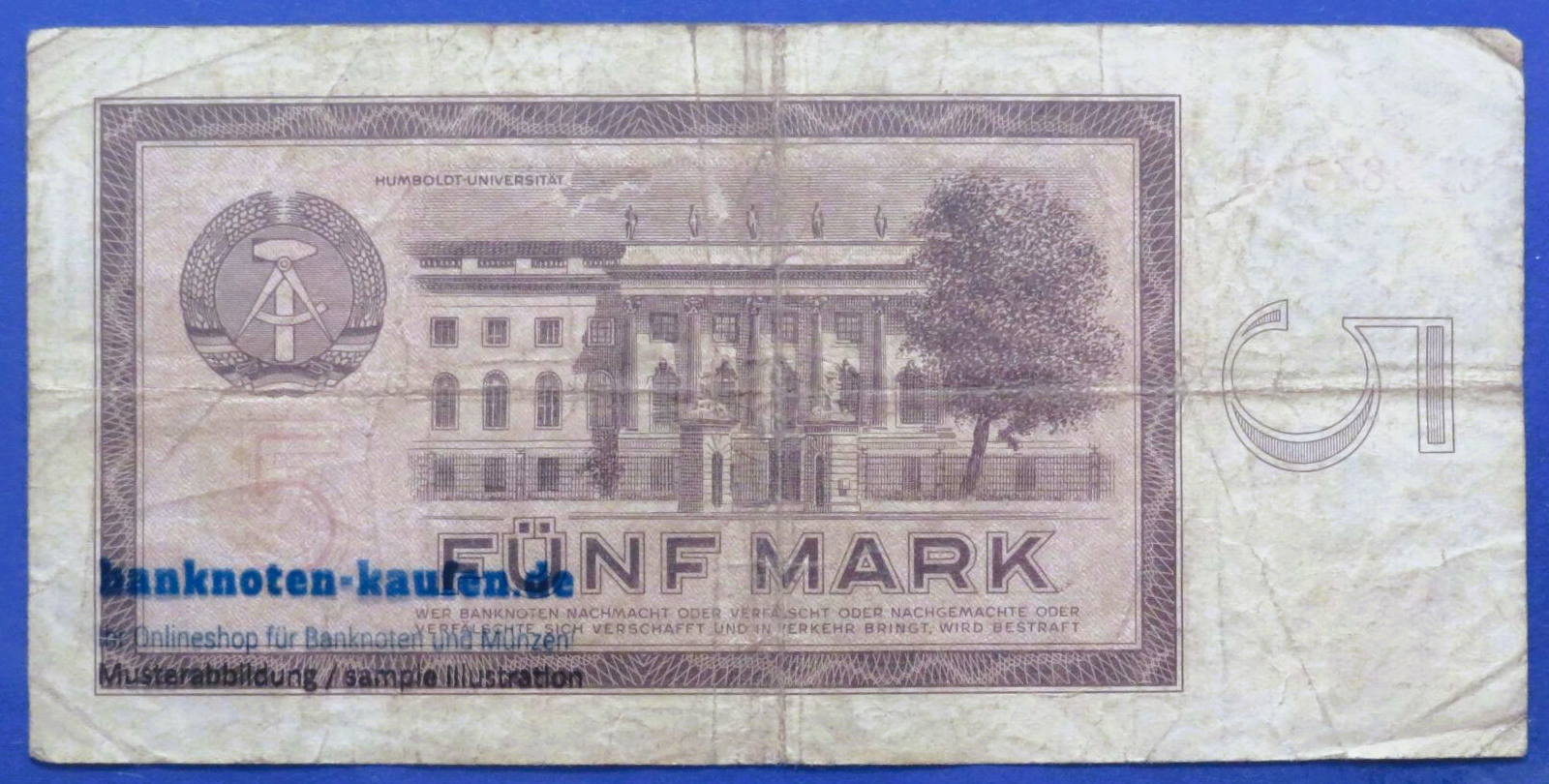 Deutsche Demokratische Republik (DDR), 5 Mark der DDR, 1964, gebraucht (USED / F), P-22