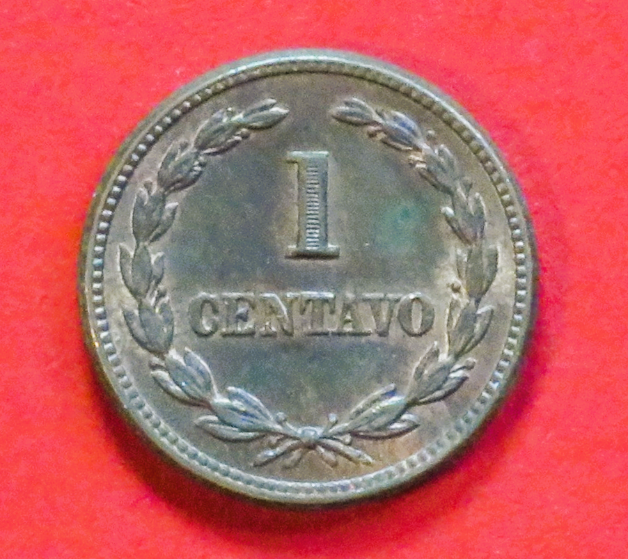 El Salvador: 1 Centavo, 1956-1972, gebraucht (used / ss-vz), # 17a