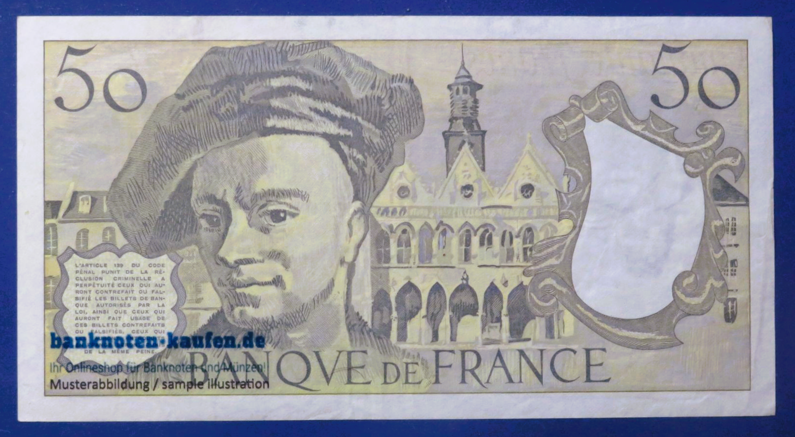 France, 50 Francs, 1991, circulated (USED / VF+), P-152e