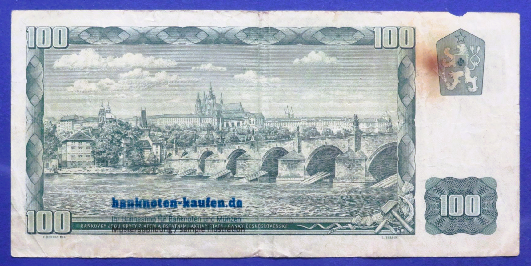 Czech Republic, 100 Korun, 1961/1993,  circulated (USED / G), P-1k
