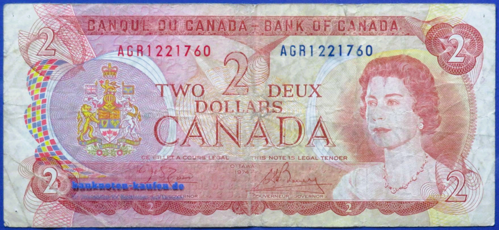 Kanada, 2 Dollars, 1974, gebraucht (USED / F), P-86a
