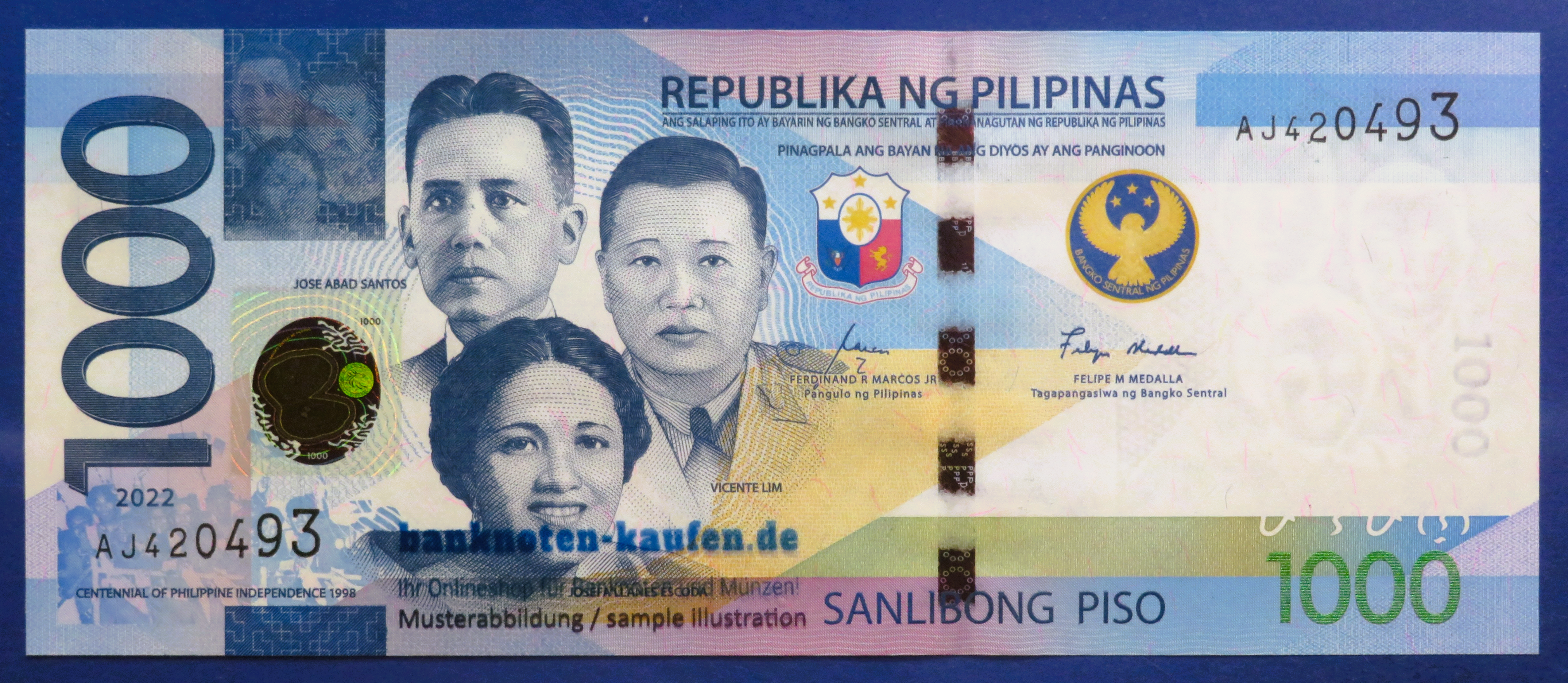 Philippines - 1,000 Piso, 2022, uncirculated (UNC), P-235