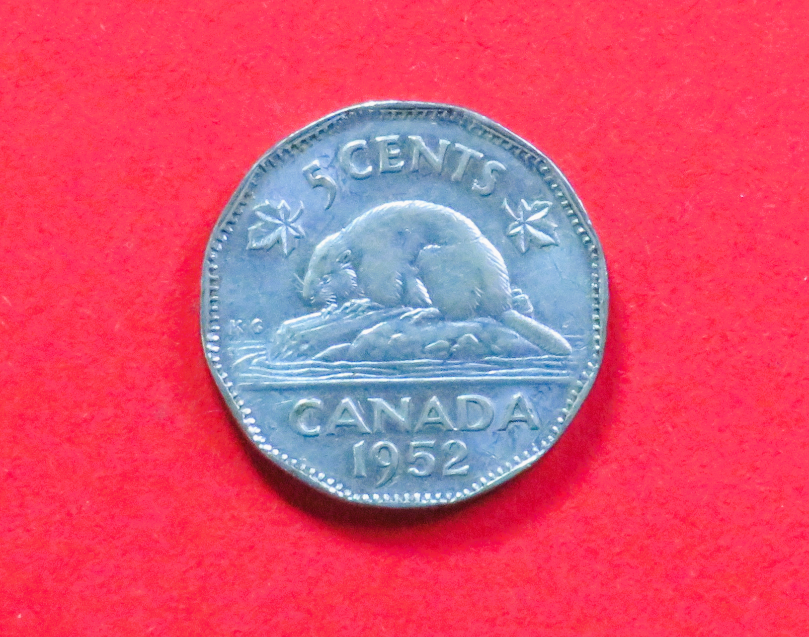Canada:  5 Cents, 1951-1952, circulated (used / vf), George VI., # 41a
