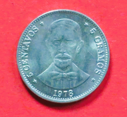Dominikanische Republik: 5 Centavos, 1978-1981, gebraucht (used / vz), # 37