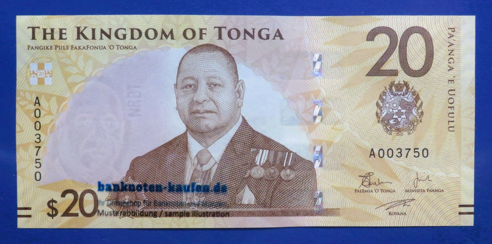 Tonga, 20 Pa`anga, 2023ND, uncirculated (UNC), P-53