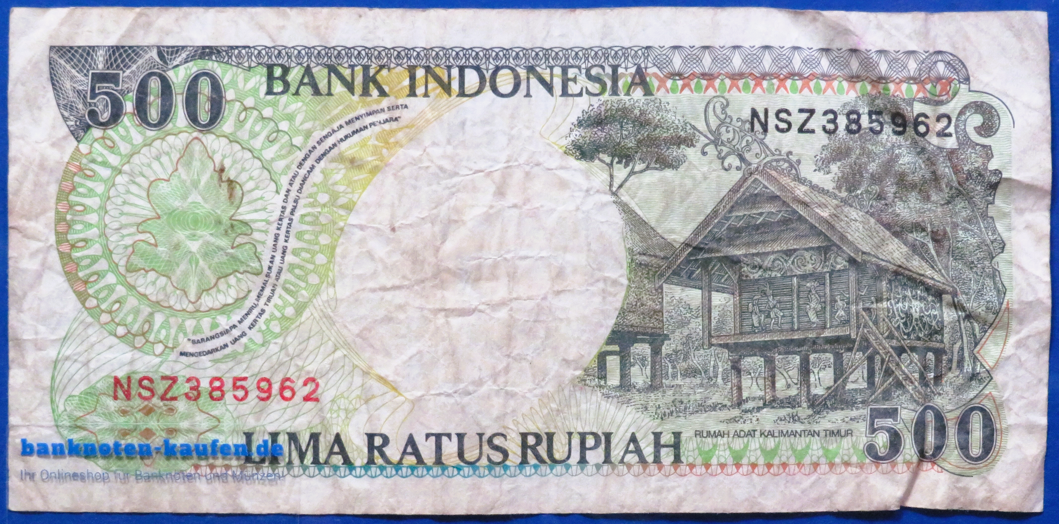 Indonesien, 500 Rupiah, 1992, gebraucht (USED / F), P-128