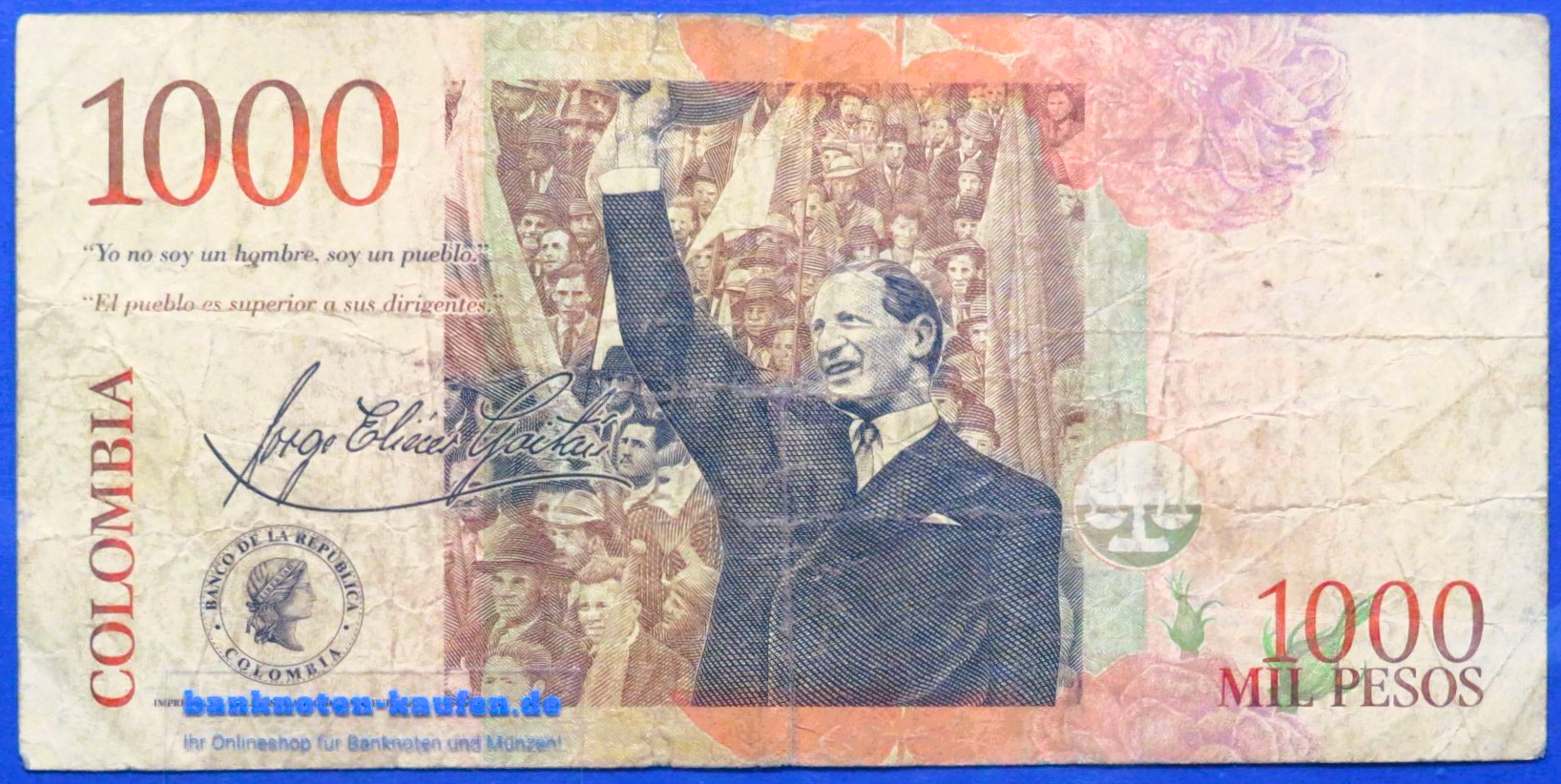 Kolumbien, 1.000 Pesos, 2004, gebraucht (USED / VG), P-450g