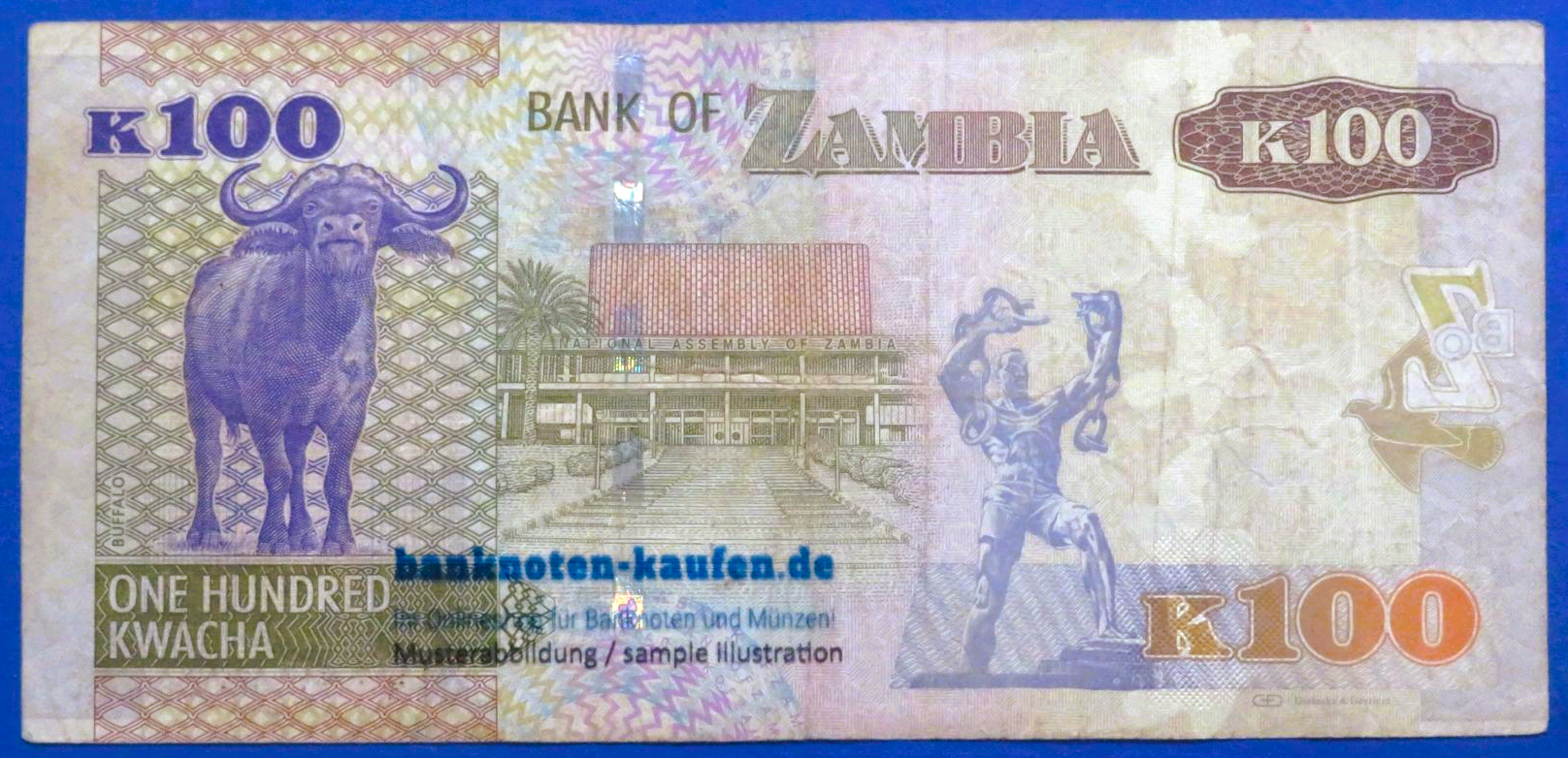 Sambia, 100 Kwacha, 2014, gebraucht (USED / F), P-54c