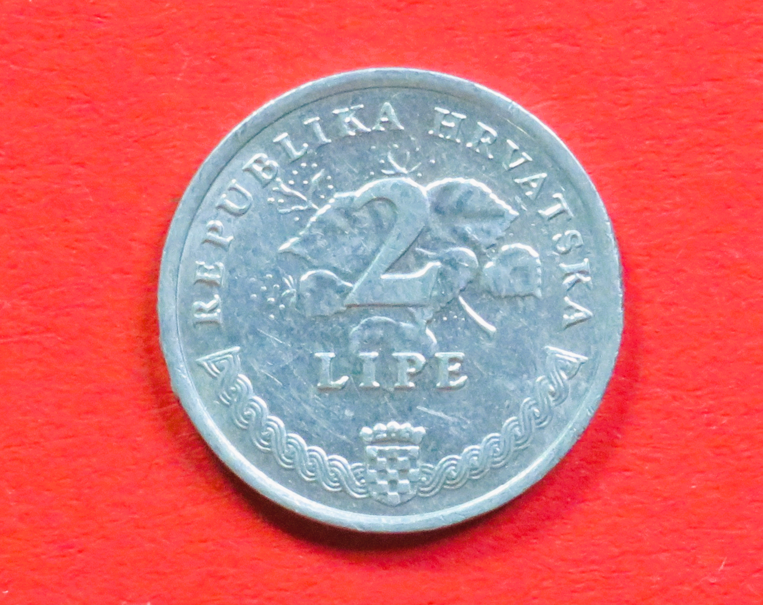Kroatien:  2 Lipe, 1993+, gebraucht (used / ss-vz), # 8 (Inschrift kroatisch)