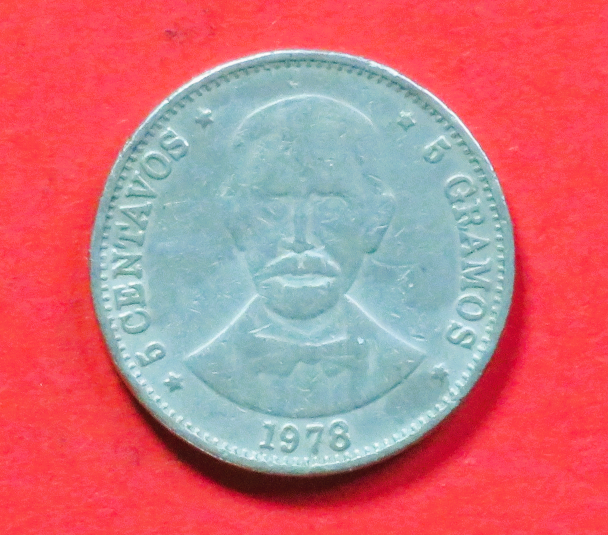 Dominikanische Republik: 5 Centavos, 1978-1981, gebraucht (used / ss), # 37