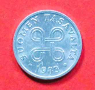 Finnland:  5 Penniä, 1977-1990, gebraucht (used / ss), # 47a