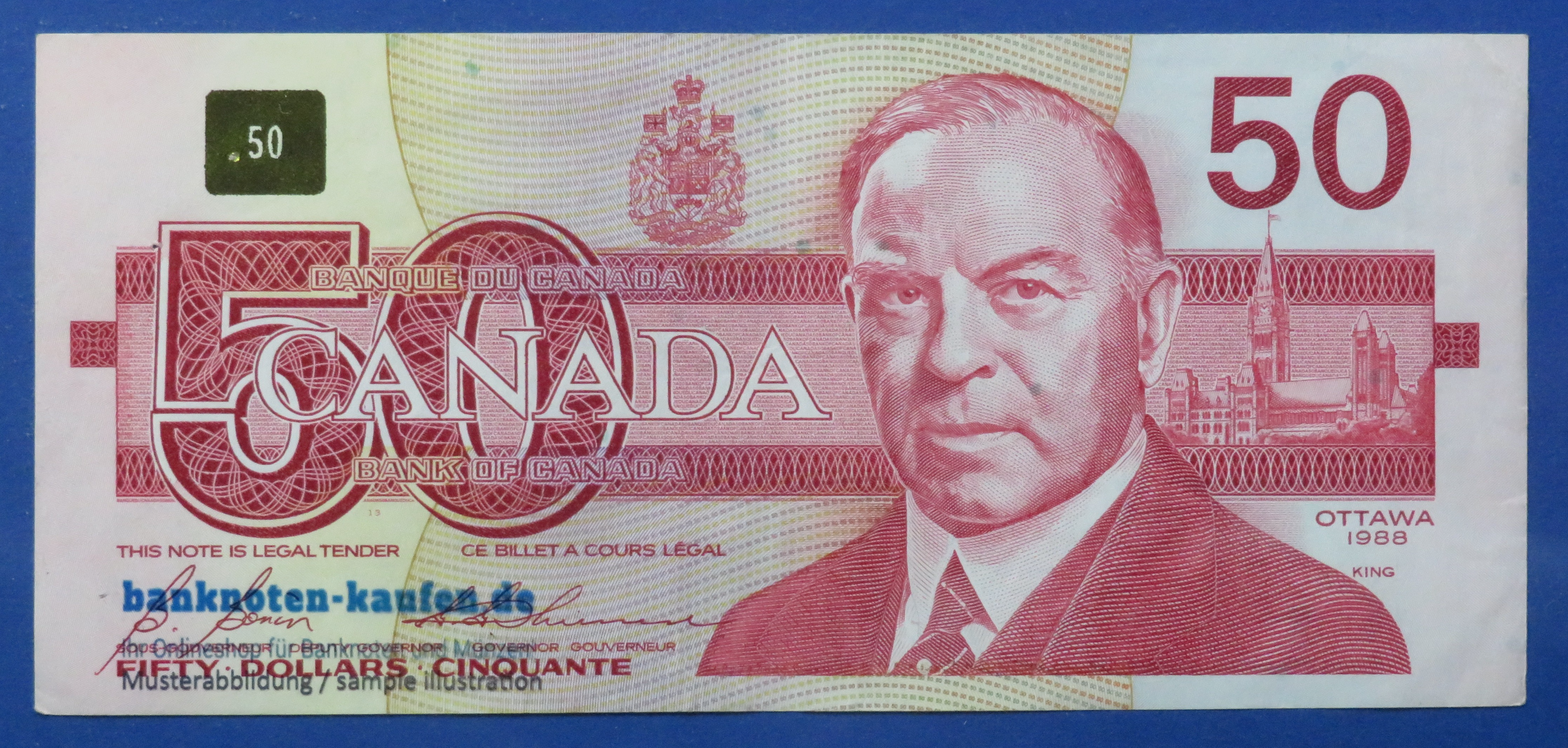 Canada, 50 Dollars, 1988, circulated (USED / VF), P-98b