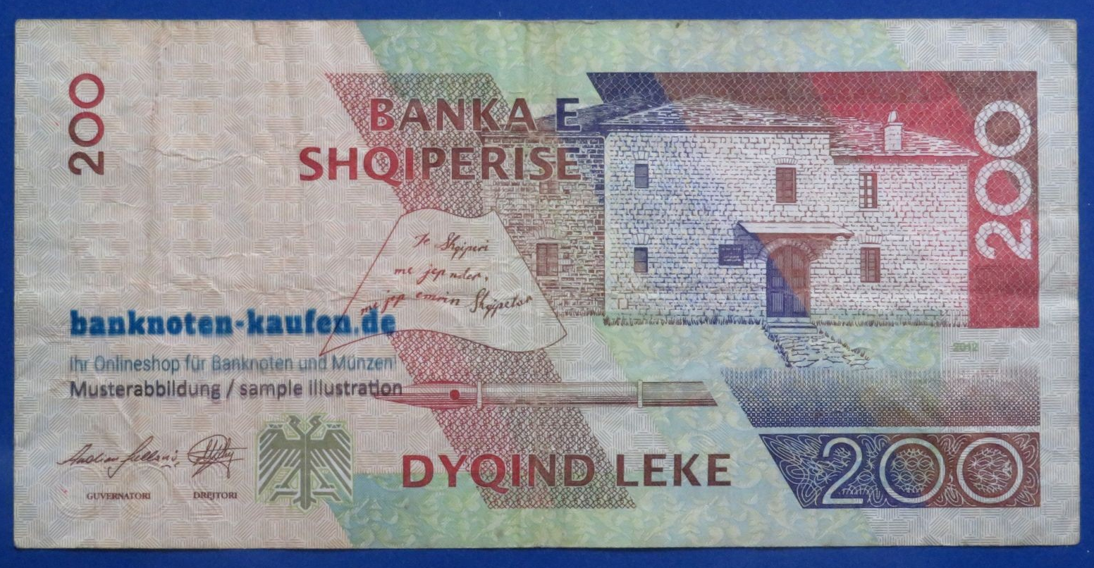 Albania, 200 Leke, 2012, circulated (USED / F), P-71