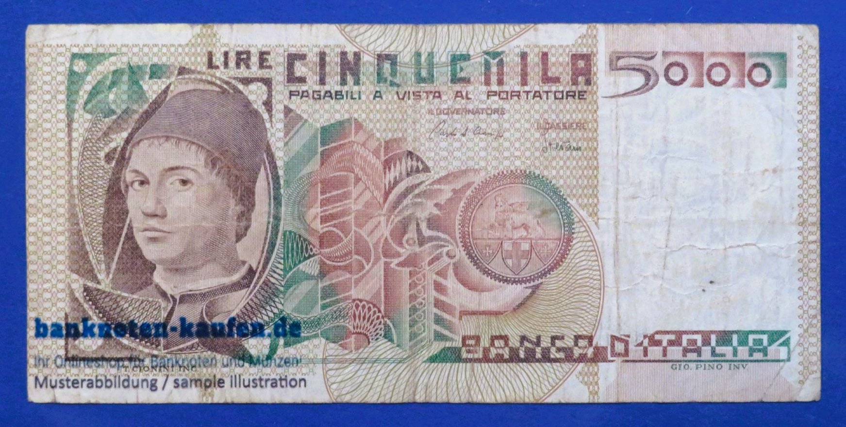 Italien, 5.000 Lire, 1982, gebraucht (USED / F), P-105b