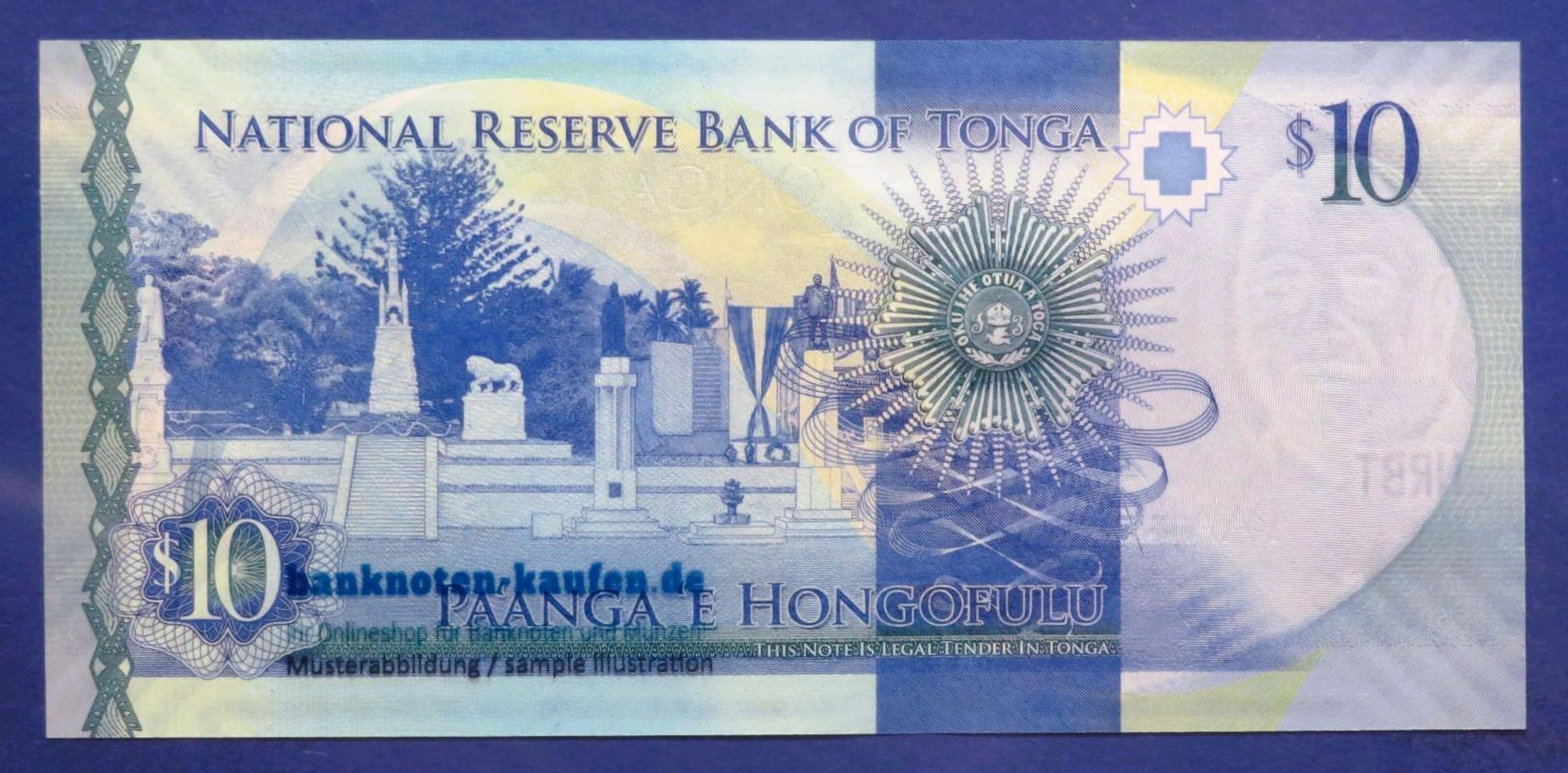 Tonga, 10 Pa`anga, 2015ND, kassenfrisch (UNC), P-46