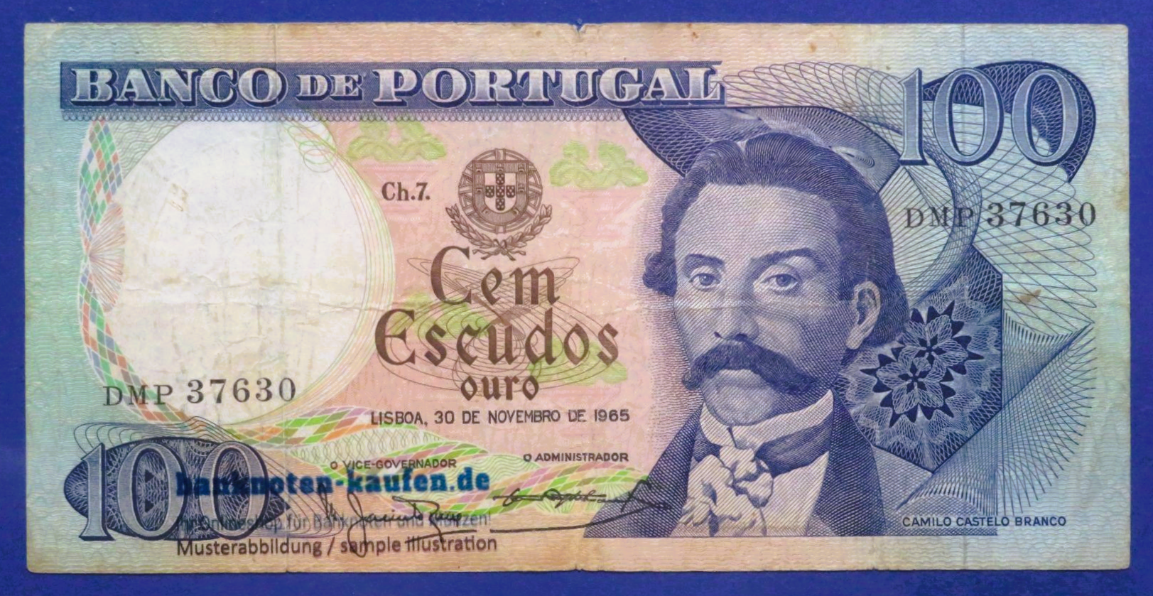 Portugal, 100 Escudos, 1965, gebraucht (USED / F), P-169a