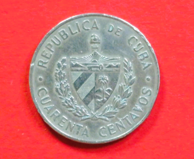 Karibik:  40 Centavos, 1962, gebraucht (used / ss), # 30