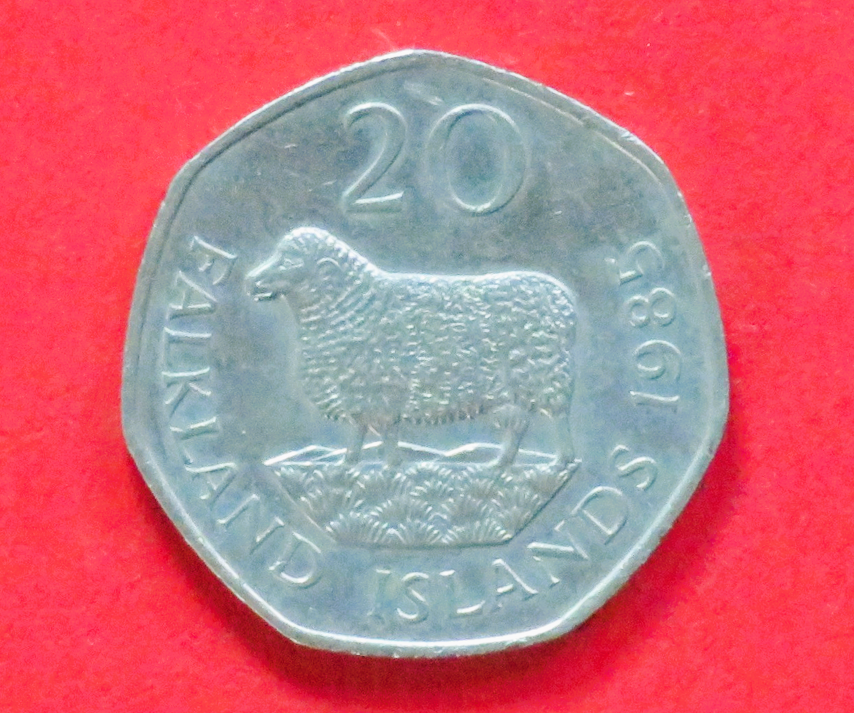 Falkland Inseln: 20 Pence, 1982-1999, gebraucht (used / ss), # 6