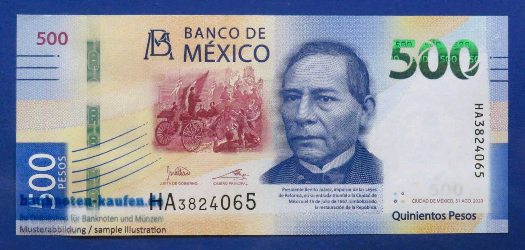 Mexico, 500 Pesos, 2020, uncirculated (UNC), P-136