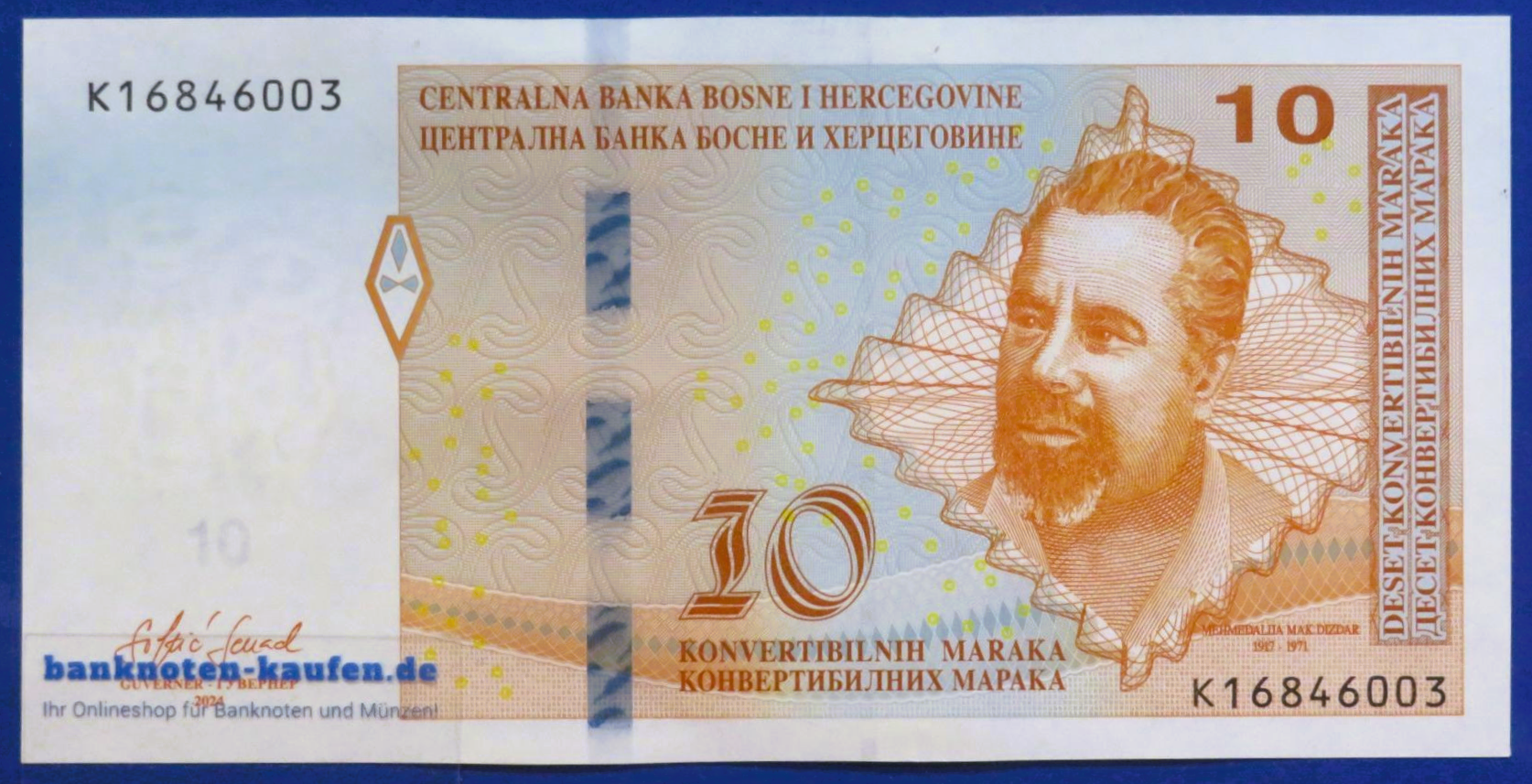Bosnien Herzegowina, 10 Maraka, 2024, fast kassenfrisch (AU), P-80d