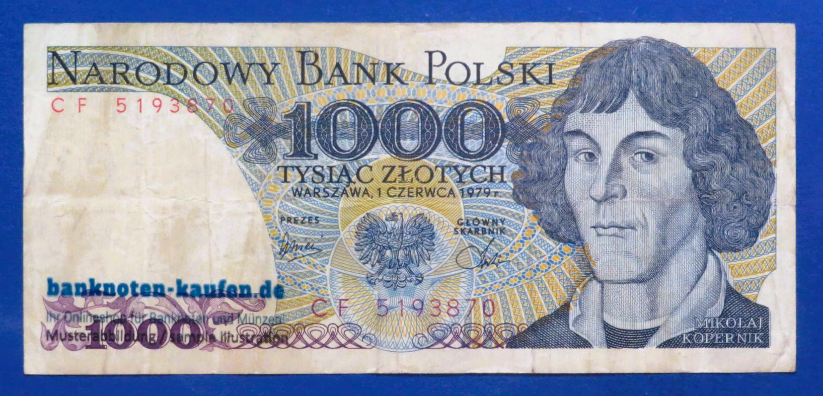 Poland - 1,000 Zloty, 1979, circulated (USED / F), P-146b