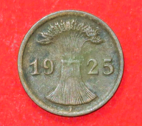 Deutsches Reich: 2 Reichspfennig, 1923-1936, gebraucht (used / ss+), # 37