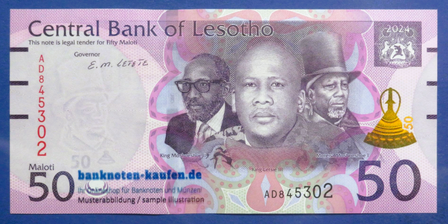 Lesotho, 50 Maloti, 2024, uncirculated (UNC), P-new