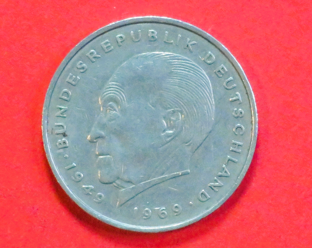 Bundesrepublik Deutschland: 2 Deutsche Mark, 1969-1987, gebraucht (used / ss), # 124