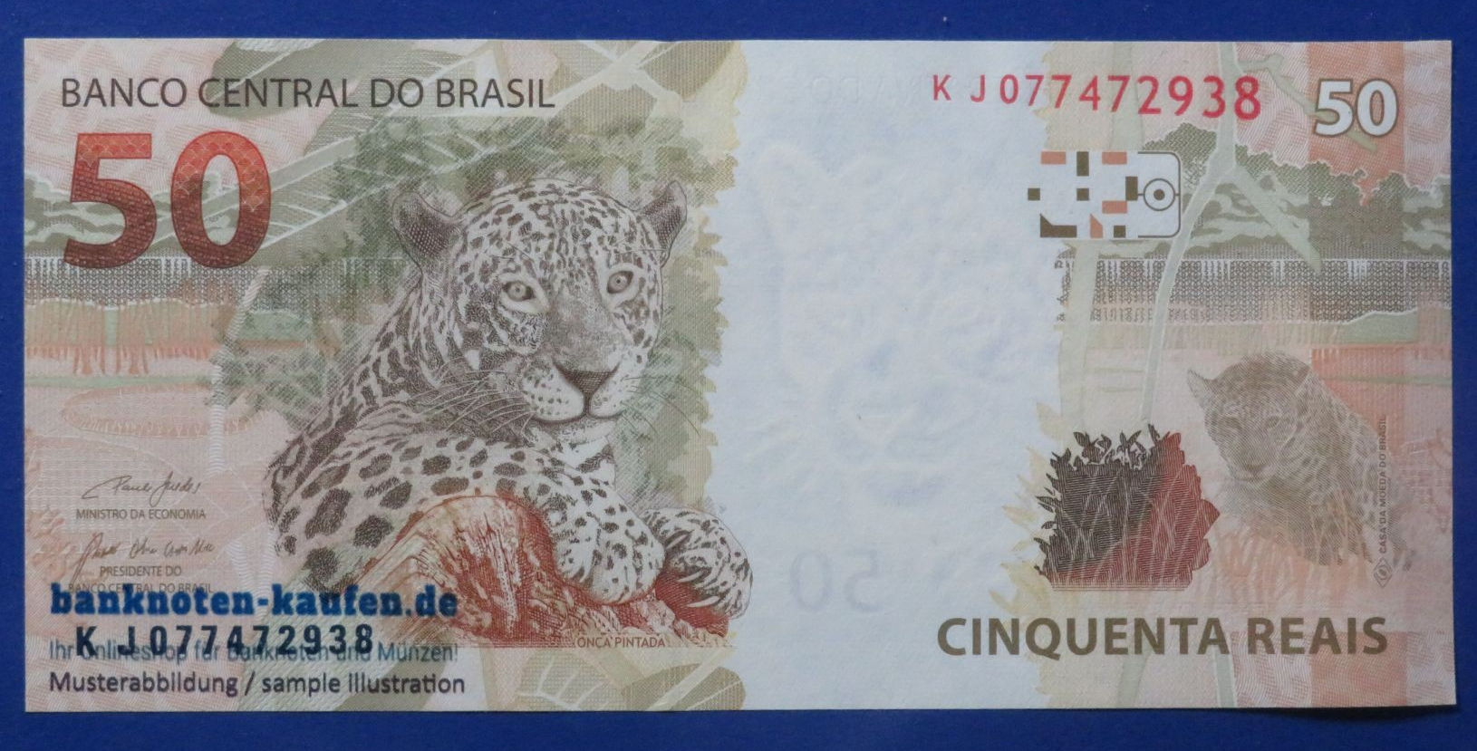 Brasilien, 50 Reais, 2010, kassenfrisch (UNC), P-256
