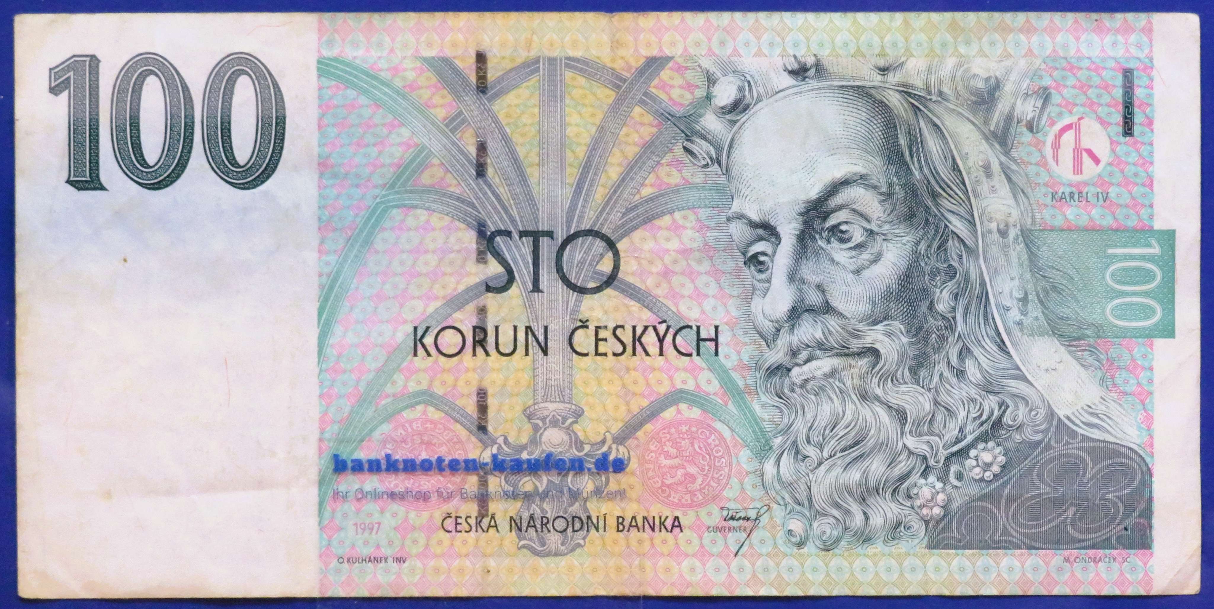 Tschechische Republik, 100 Korun, 1997,  gebraucht (USED / VF-), P-18c