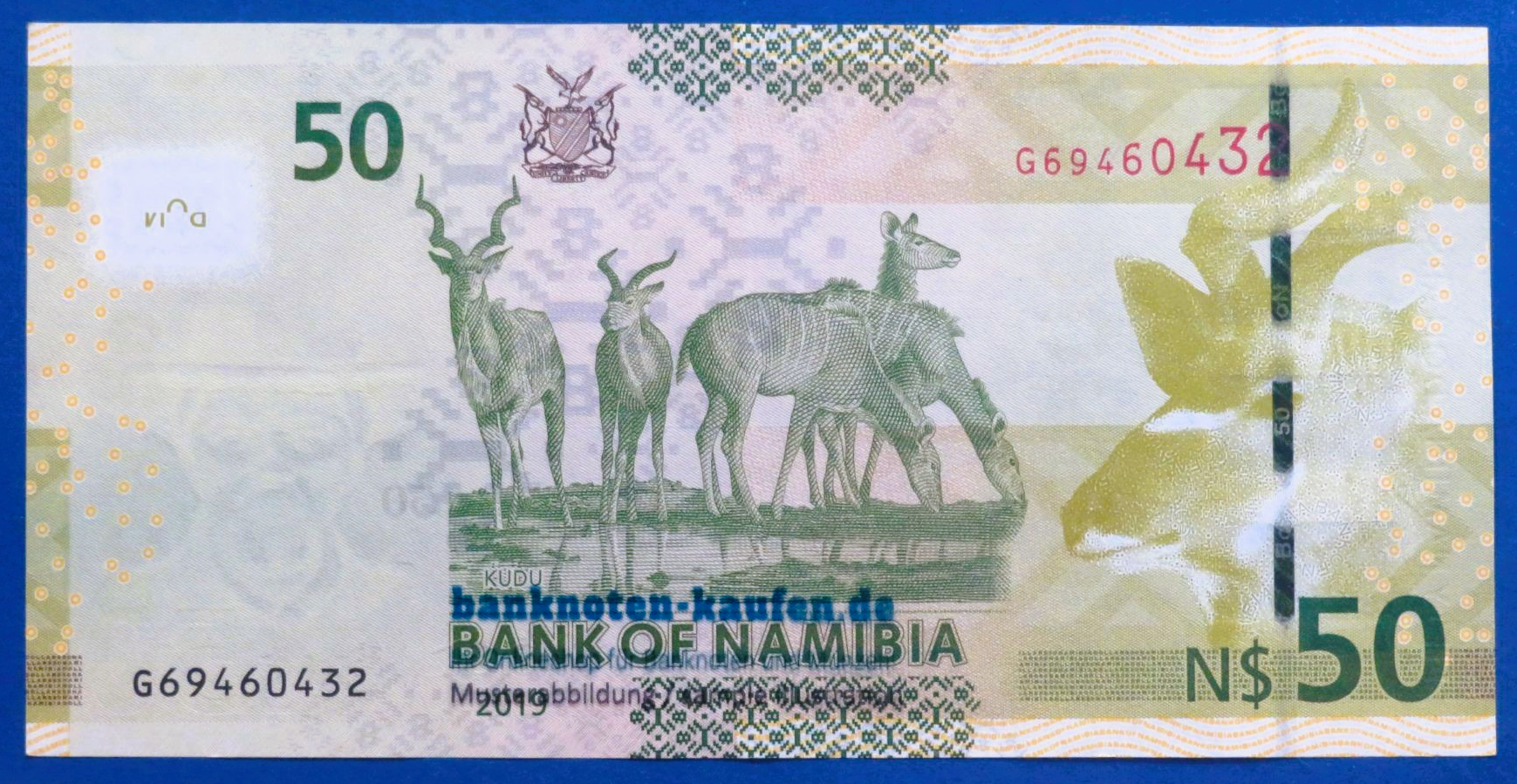 Namibia, 50 Dollars, 2019, circulated (USED / XF), P-13c
