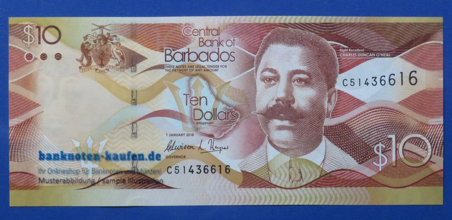 Barbados, 10 Dollars, 2018, uncirculated (UNC), P-75