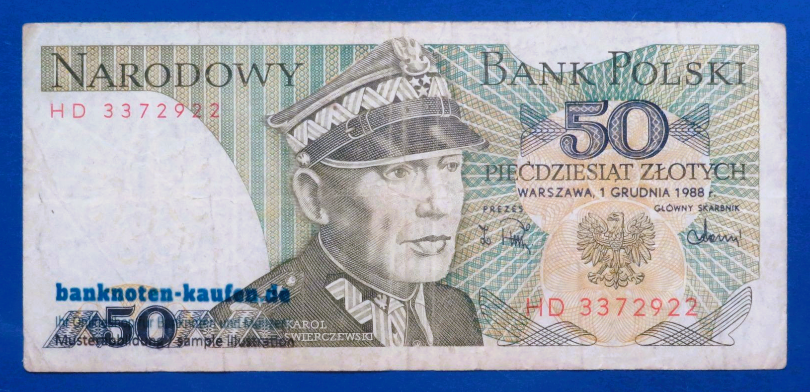 Poland, 50 Zloty, 1988, circulated (USED / VF-), P-142c