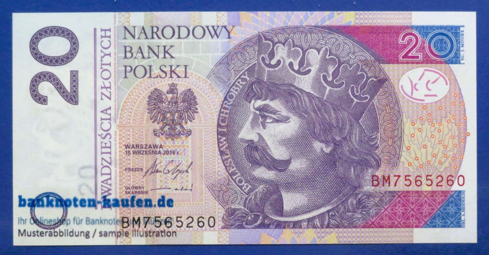 Poland, 20 Zloty, 2016, uncirculated (UNC), P-184b