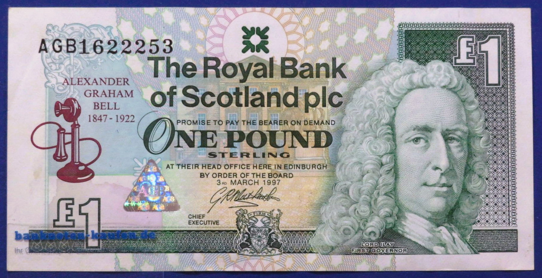 Scotland, 1 Pound, 1997, circulated (USED / VF), Commemorative issue, P-359