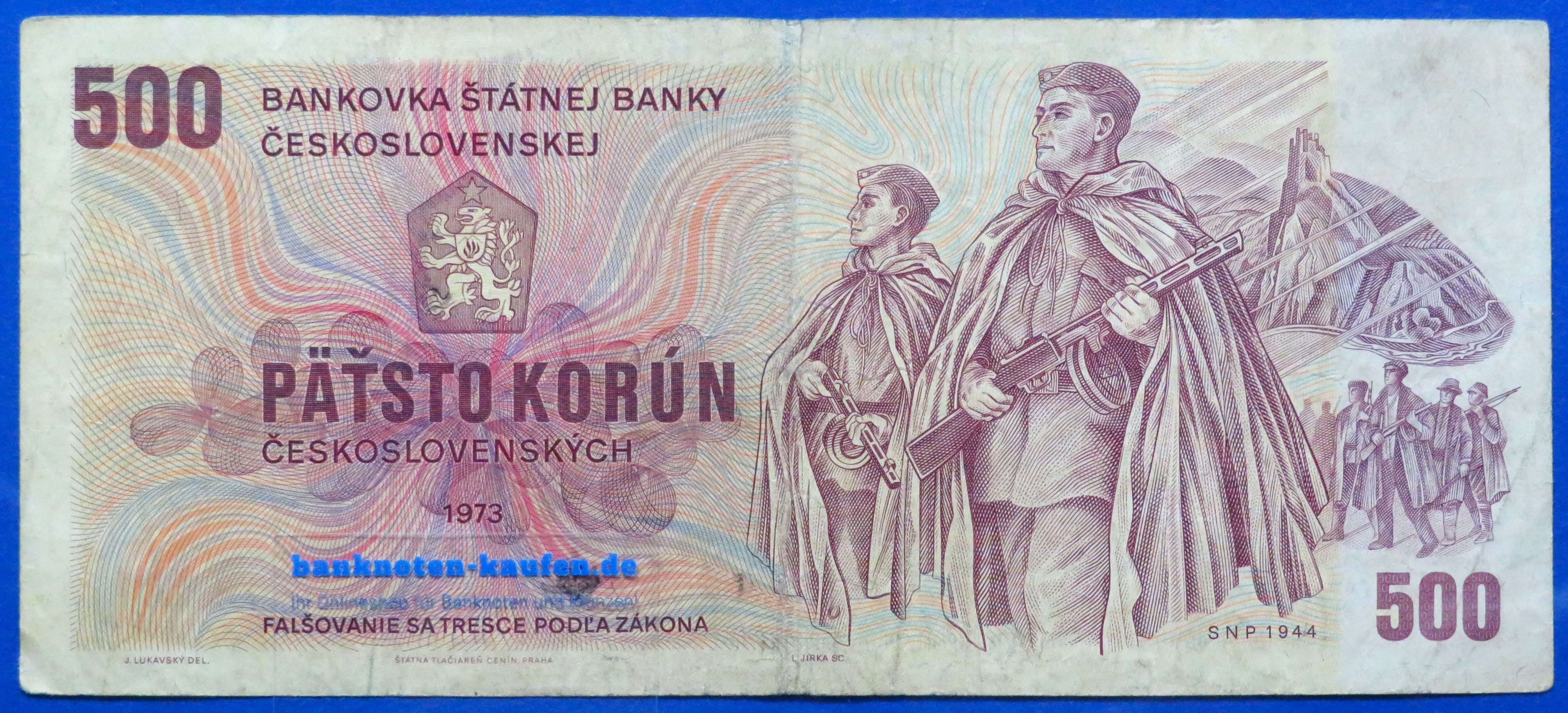 Tschechoslowakei, 500 Korun, 1973,  gebraucht (USED / F), P-93c