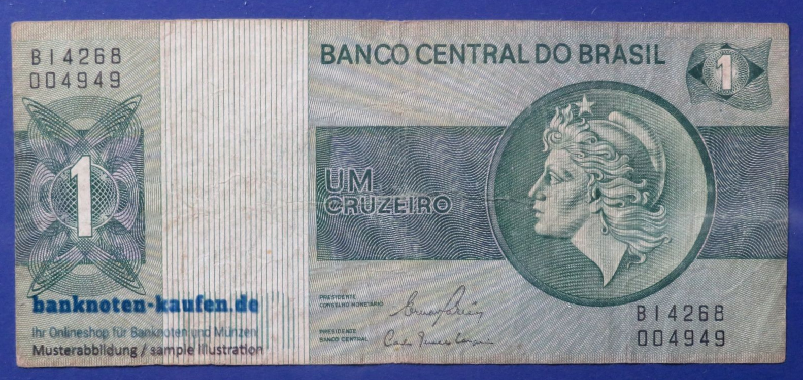 Brazil, 1 Cruzeiro, 1972-80ND, circulated  (USED / VG-F), P-191A