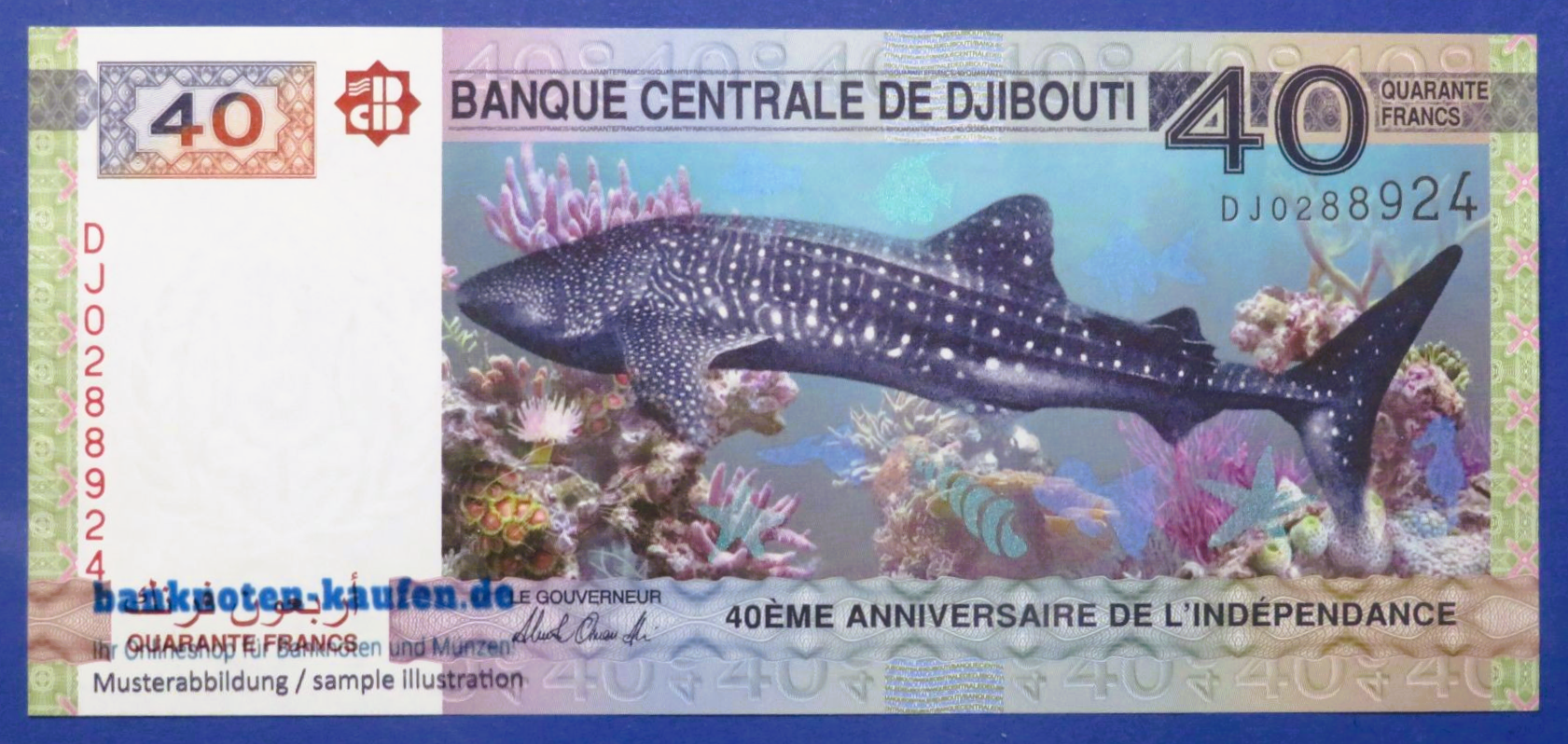 Djibouti, 40 Francs, 2017, uncirculated (UNC), Commemorative issue, P-46