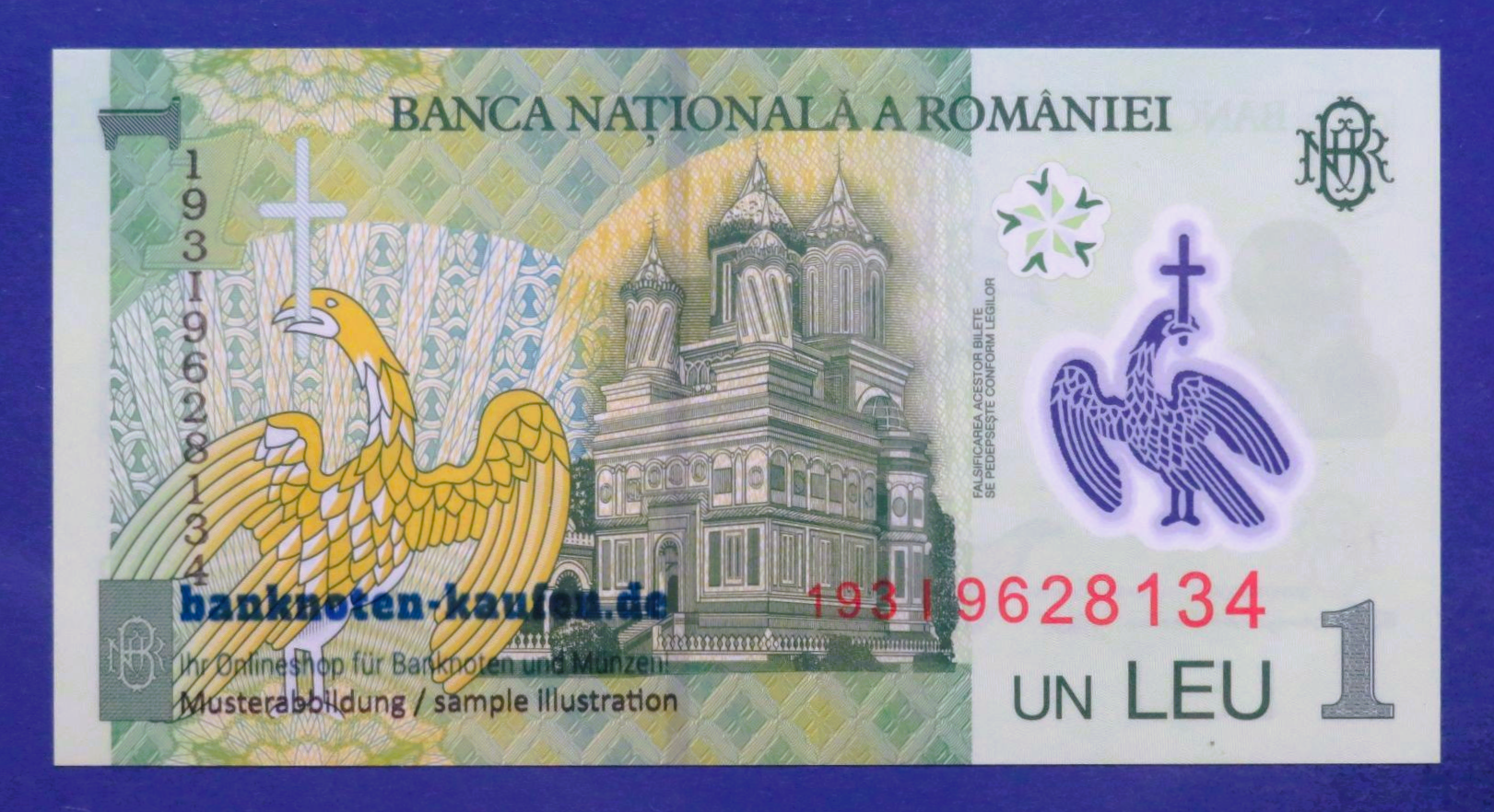 Romania, 1 Leu, 2018 (2019), uncirculated (UNC), Polymer, P-117l