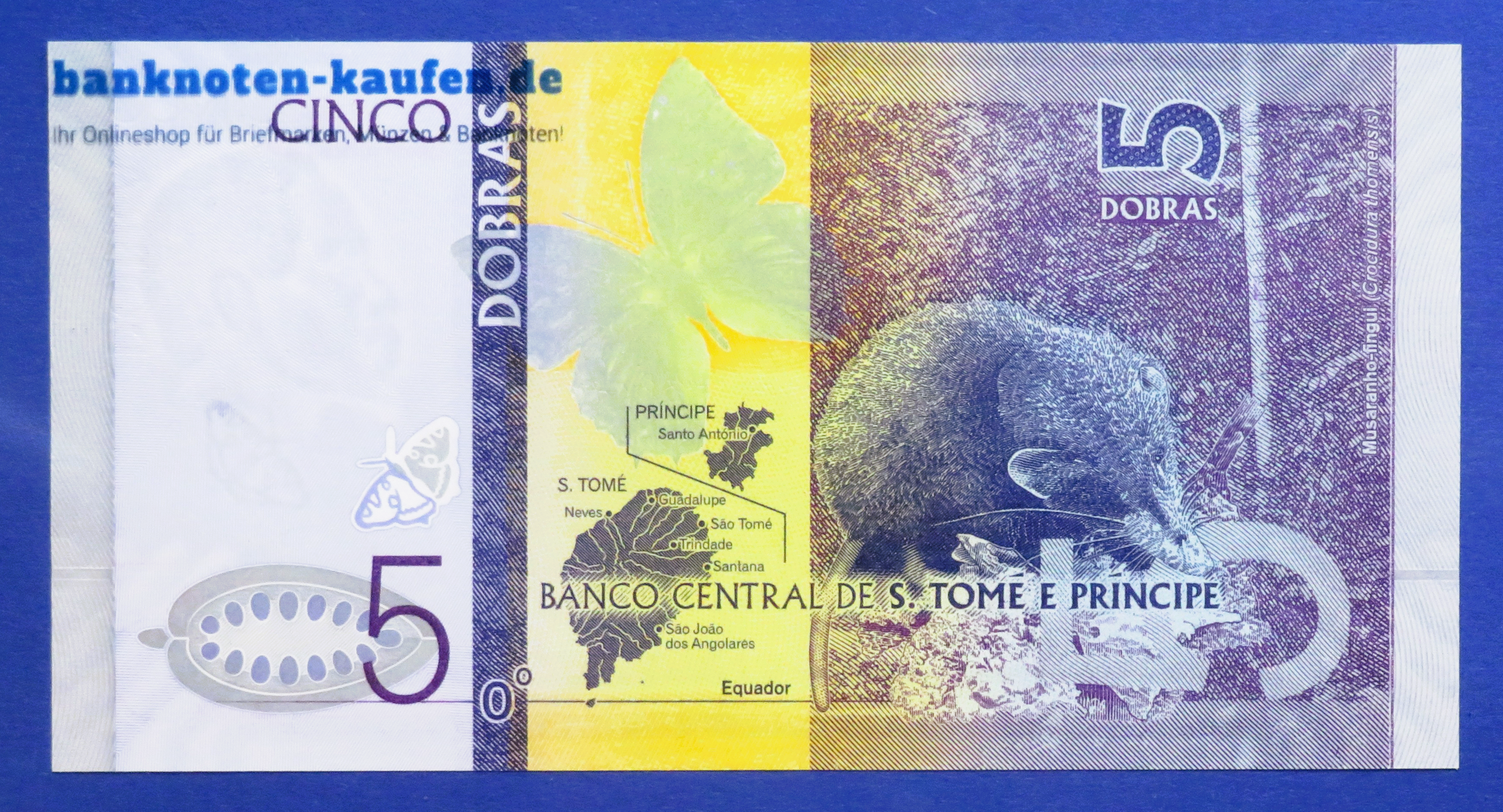 Saint Thomas & Prince, 5 Dobras, 2020, uncirculated (UNC), P-76