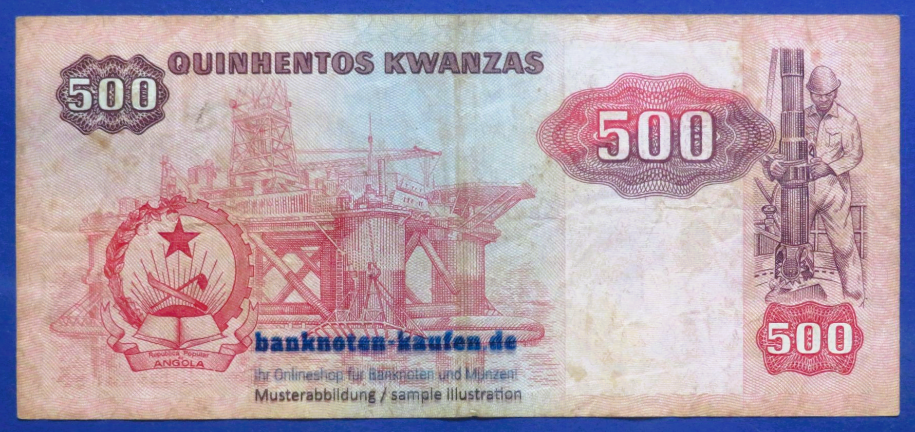 Angola, 500 Kwanzas, 1984, gebraucht (USED / VF), P-120a